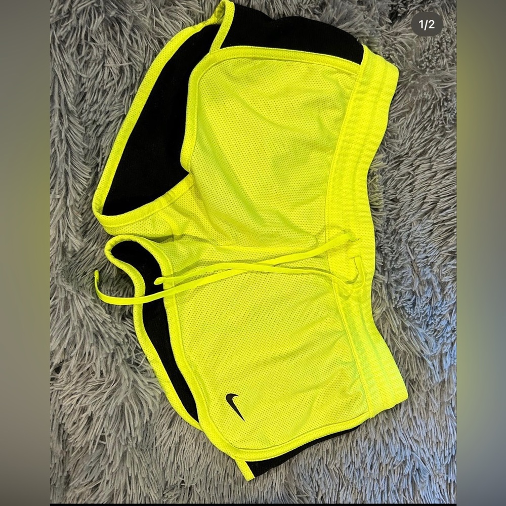 Neon running shorts